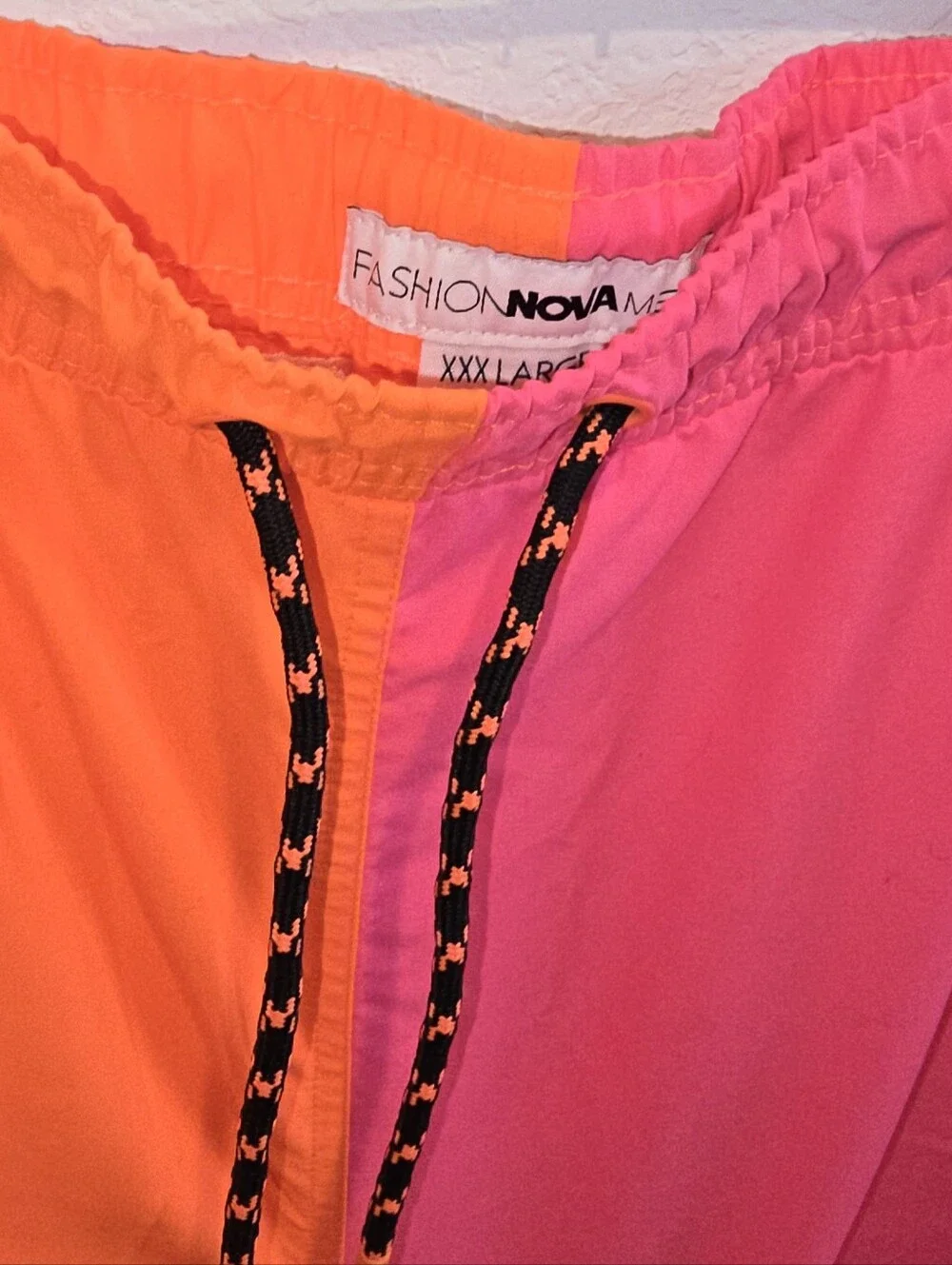 New Neon Orange & Hot Pink Swim Shorts - Dual Colors XXL